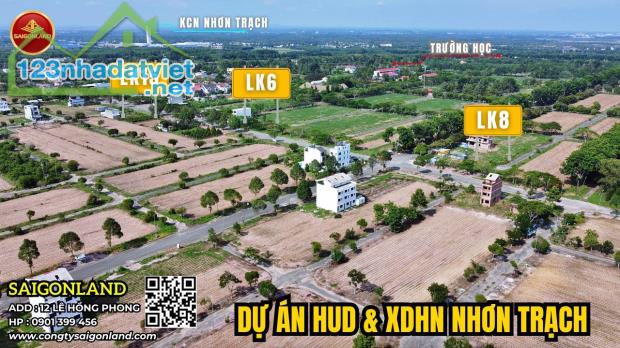 Saigonland - Cần bán đất nền dự án Hud và XDHN Nhơn Trạch vị trí đẹp cho nhà đầu tư Am Cư.