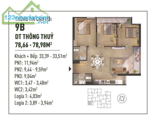 Hot! The Fibonan ra mắt tầng 30, chỉ từ 2,9 tỷ căn 2PN 56m2, TT siêu giãn 19 đợt, HTLS 0% - 4