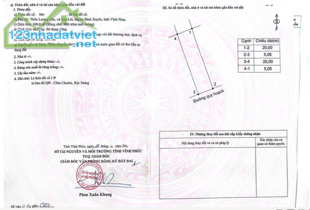 Đất quy hoạch KCN Bình Xuyên đối diện Cảng Cạn Logistic giá cắt lỗ