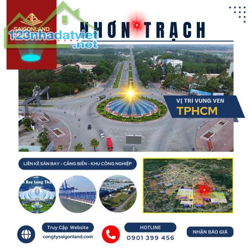 Saigonland Cập nhật sản phẩm Giá bán mới nhất 20 nền đất dự án HUD - XDHN. Nhơn Trạch sổ - 1