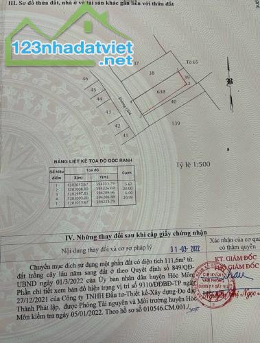 KẸT TIỀN BÁN BÁN GẤP ĐẤT SỔ HỒNG RIÊNG 1/TÔ KÝ THỚI TAM THÔN,HÓC MÔN ĐƯỜNG THÔNG - 3