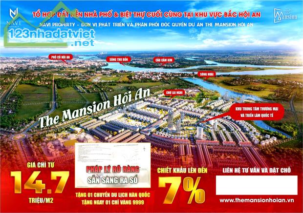 bán đất nênf dự án The Mansion Hội An giá bán hấp dẫn chỉ từ 14.7tr/m2 - 5