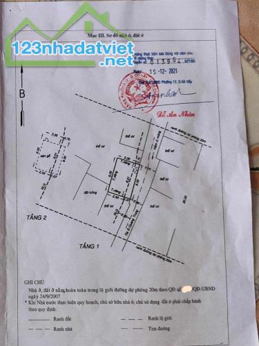Bán nhà Nguyễn Duy Cung GV, 24m2, 1L, 3 PN, ngang 6m, giá chỉ 2.x tỷ