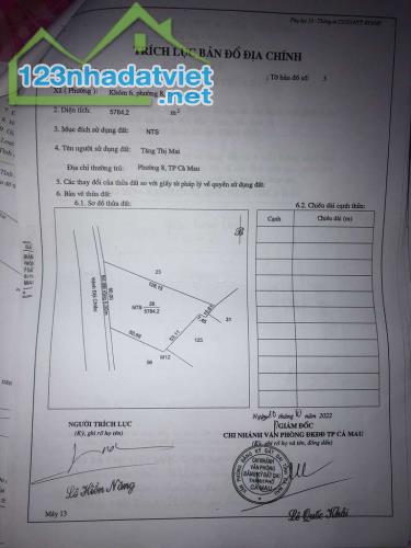 CHÍNH CHỦ BÁN 5.782M2 ĐẤT CÔNG GẦN TRUNG TÂM CÀ MAU THÍCH HỢP ĐẦU TƯ CÓ TÁCH LẺ SỔ. - 4