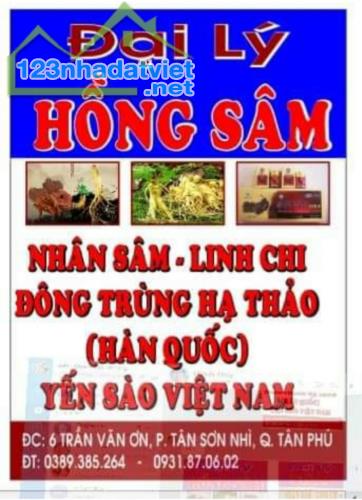 Tôi sang nhượng Đại lý : Hồng Sâm - Linh Chi Hàn Quốc Tiệm gần sát đường Tân Kỳ Tân Quý , - 1