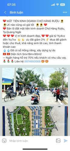 Bán đất Mặt tiền chợ Hàng Rượu, đường Nguyễn Văn Linh