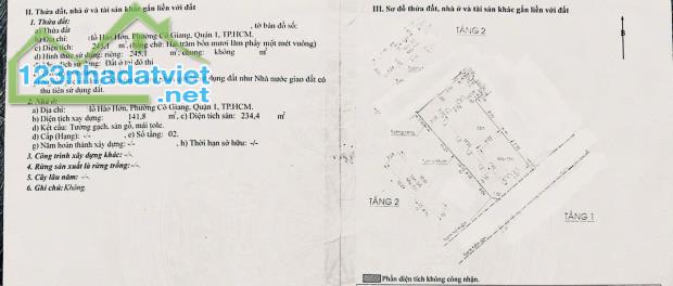 Bán lô đất, Hồ Hảo Hơn, gần Trần Hưng Đạo, Bùi Viện, Quận 1, DT: 11x23m, giá 46 tỷ. - 2