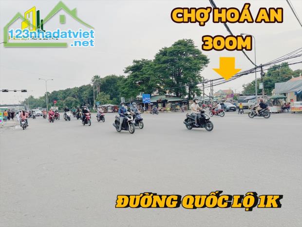 BÁN ĐẤT 67M2 THỔ CƯ 100% SỔ RIÊNG. ĐƯỜNG NHỰA 7M THÔNG THOÁNG. KDC HOÁ AN. GIÁ 1,9 TỶ TL