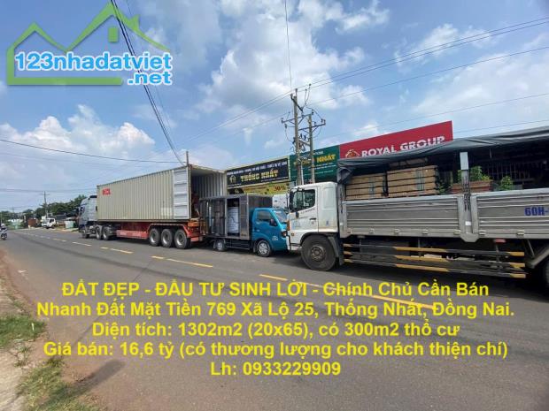 ĐẤT ĐẸP - ĐẦU TƯ SINH LỜI - Chính Chủ Cần Bán Nhanh Đất Mặt Tiền 769 Xã Lộ 25, Thống - 4