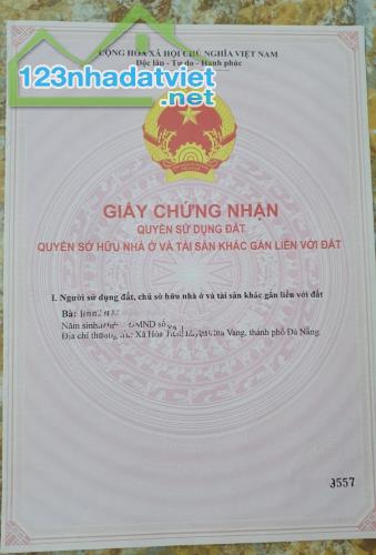 Chính chủ bán gấp lô đất đẹp xã Hòa Tiến, huyện Hòa Vang, tp Đà Nẵng - 4