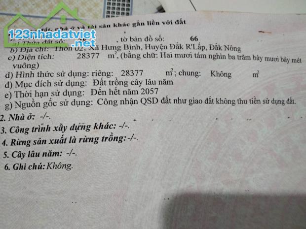 CHÍNH CHỦ CẦN BÁN 30.000 THÔN 2 XÃ HƯNG BÌNH, HUYỆN ĐẮK R’LẤP, ĐẮK NÔNG. - 1