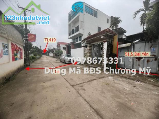 51,5m2 ĐẤT TẠI ĐẠI YÊN-CHƯƠNG MỸ GIÁ 1TY6 - 1