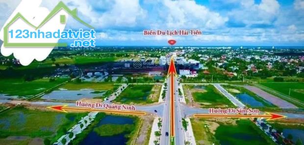 Bán đất mặt bằng 33 Hoằng Ngọc cửa ngõ du lịch Hải Tiến nằm ngay trên tuyến đường bộ ven