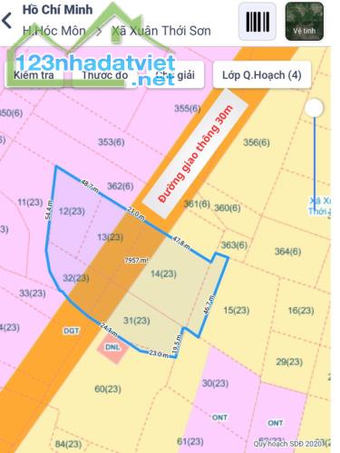 Đất MT Dương Công Khi HM, 7908m2, 70x130m, Đ.8m chỉ 4x tỷ - 4