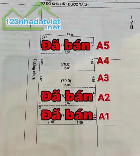 Bán đất 70m2 SHR thổ cư đường ô tô (P. Trảng Dài) chỉ 2,390 tỉ - 2