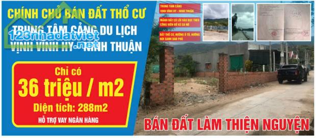 Làm thiện nguyện , Bán đất thổ cư  Vĩnh Hy – Ninh Thuận, giá Tốt cho khách ủng hộ làm