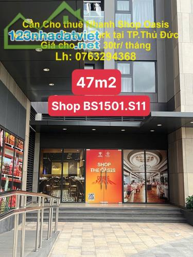 Cần Cho thuê Nhanh Shop Oasis Vinhomes Grand Park tại TP.Thủ Đức