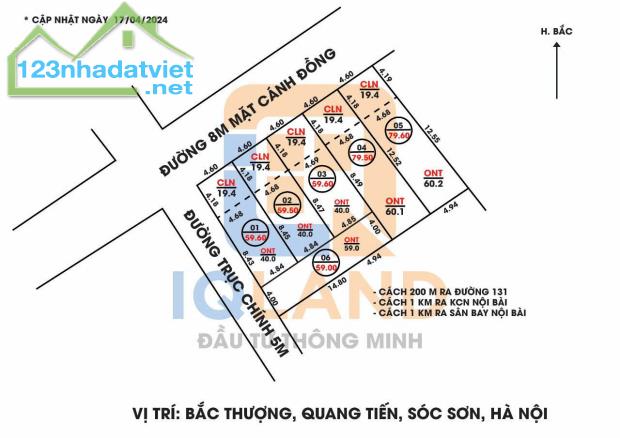 LÔ ĐẤT VIU CÁNH ĐỒNG THOÁNG MÁT CÂN TÌM CHỦ MỚI DT 59VAF 79 M TẠI BẮC HẠ QUAMG TIẾN - 2