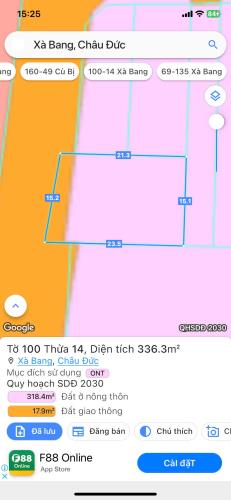 E cần bán lô này ở đội 1 xà bang huyện châu đức BRVT, cách quốc lộ 56 700m - 4