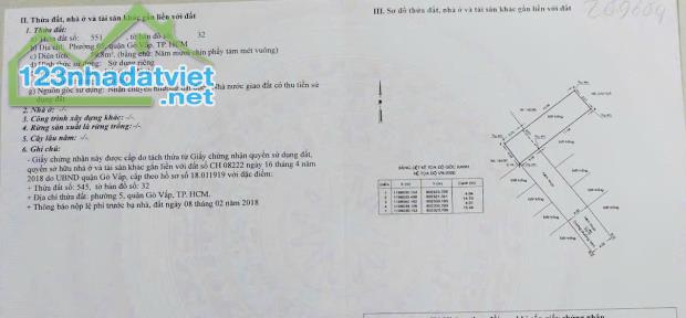 Bán đất 310/ Dương Quảng Hàm, P.5, Gò Vấp: 4 x 15, giá 5,45 tỷ. - 3