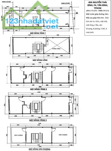 Chính chủ Cho thuê nhà mặt phố 60m2-đường Nguyễn Thái Bình ô tô tránh, kinh doanh đa - 2