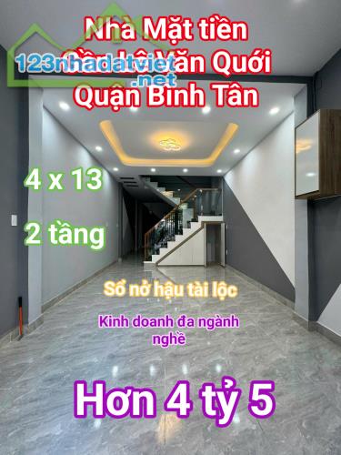 Nhà mặt tiền Gần Lê Văn Quới Bình Tân 51m2, 2 tầng, nhỉnh 4 tỷ 5 - 4