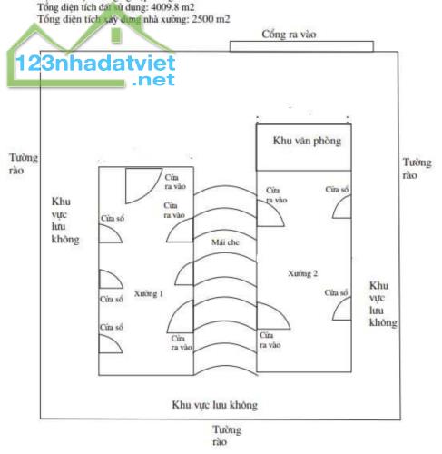 Cho thuê nhà xưởng tại Phù Chẩn, Từ Sơn, Bắc Ninh
- Tổng khuôn viên 4000m2 bao gồm 2 nhà - 2