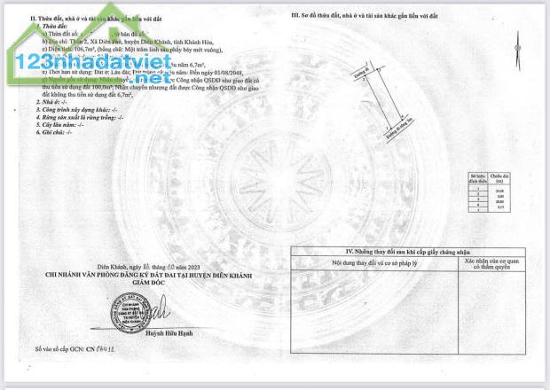 ĐẤT đẹp 2 MẶT TIỀN TẠI DIÊN PHÚ, DIÊN KHÁNH, KHÁNH HÒA - GIÁ CHỈ 700 TRIỆU!! - 3