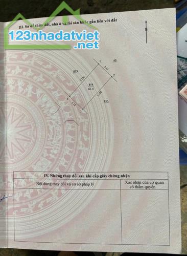 Cần bán mảnh đất sổ đỏ Hà Nội. Hơn 61m2, Giá chưa đến 1,3 tỷ. Vị trí đẹp, đầu tư sinh lời - 1
