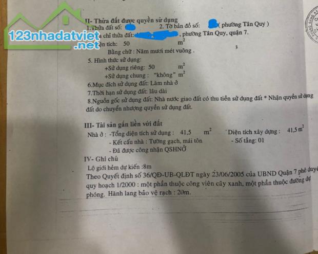 Bán nhà quận 7 dưới 5 tỷ hẻm xe hơi. dt: 5 x 10m, 1 lầu, sổ hồng riêng - 2