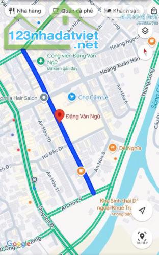 Bán nhà 2 MT (Trước và Sau) đường Đặng Văn Ngữ, view Công viên, cạnh chợ Cẩm Lệ DT 100m2