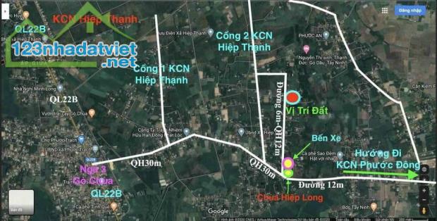 Vị Trí Vàng! Đất Thổ Cư 132m² Tây Ninh, Gần KCN Hiệp Thạnh, Giá Chỉ 550 Triệu!