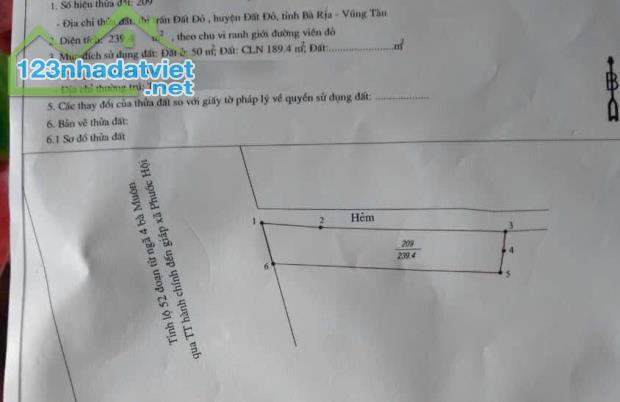 CẮT LỖ 2TỶ -  LÔ GÓC MẶT TIỀN TỈNH LỘ 44A ( VÕ THỊ SÁU) VỀ BIỂN PHƯỚC HẢI - 1