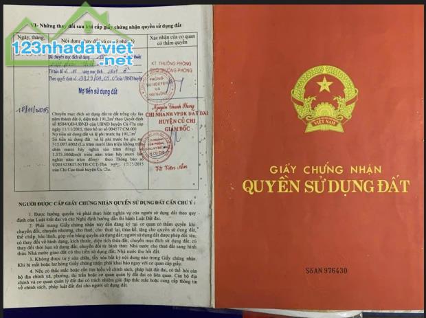 Đất Đẹp - Giá Tốt - Chính Chủ Bán lô đất tại Đường Tỉnh lộ 8, Xã Phước Vĩnh An, Củ Chi, - 1