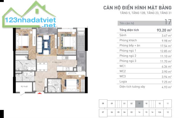 Bán căn 3PN+3WC 3017 tại chung cư VIHA 107 Nguyễn Tuân, Thanh Xuân, Hà Nội - 5