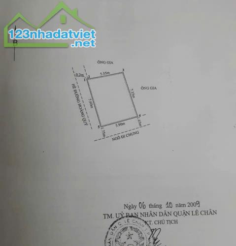 Bán nhà 3 tầng lô góc vị trí đẹp mặt đường Hoàng Quý, Lê Chân, Hải Phòng.Giảm 5,9 còn 5,45 - 3