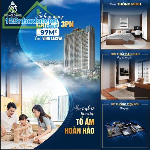 SUẤT NGOẠI GIAO CĂN 2PN + 1 ( 79M2 ) ĐÔNG NAM TẦNG 10 – VIHA COMPLEX