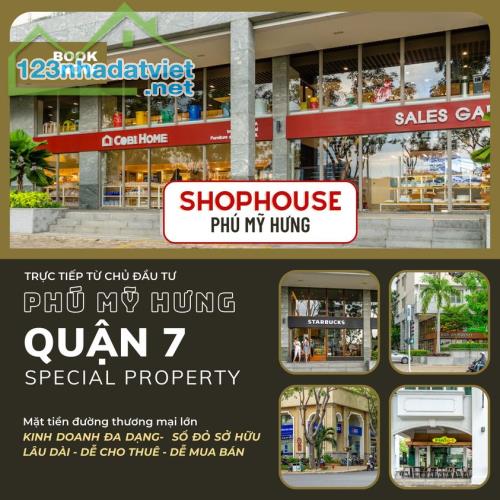 Bán Shophouse mặt tiền đường Tôn Dật Tiên Phú Mỹ Hưng.Mua trực tiếp chủ đầu tư Phú Mỹ Hưng