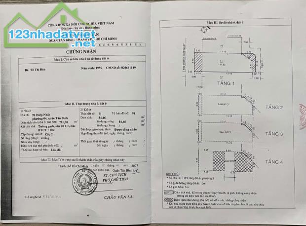 BÁN NHÀ HAI MẶT TIỀN ĐƯỜNG HIỆP NHẤT, PHƯỜNG 4, QUẬN TÂN BÌNH, TP HCM, GIÁ LÀ 22.5 TỶ - 4