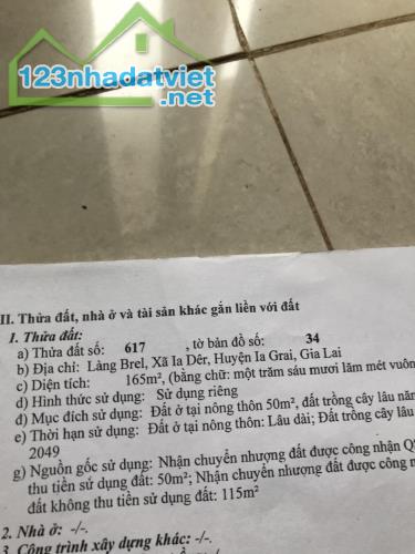 ĐẤT ĐẸP – GIÁ TỐT - CHÍNH CHỦ CẦN BÁN LÔ ĐẤT TẠI  xã la dêr, huyện ia grai, gia lai