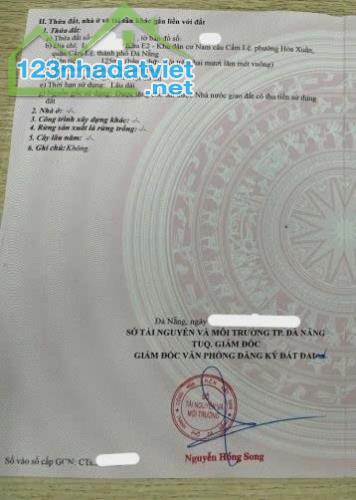 Bán đất MT đường 10,5m Phan Thao, dt 125m2, ngay khu dự án Hoà Xuân - 2