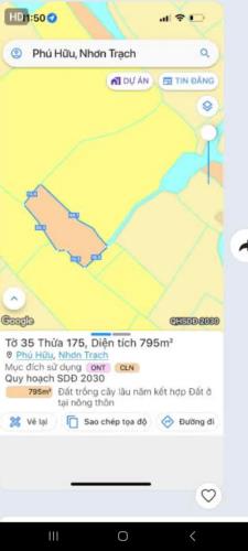 ĐẤT THỔ CƯ PHÚ HỮU, ĐỒNG NAI GIÁ 6 TỶ (CÒN THƯƠNG LƯỢNG)– DT 795 MÉT VUÔNG.