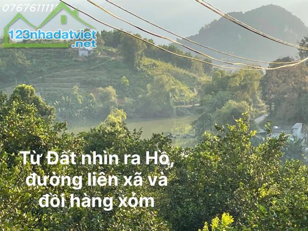 Bán đất nhà vườn Tuân Lộ Tân Lạc,view hồ thủy nông,gần TT Mãn Đức,1.1ha,3 tỷ dư - 4