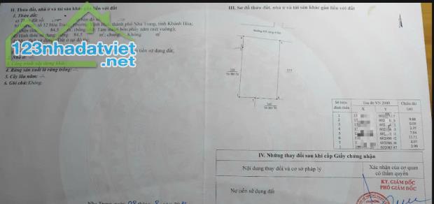 Bán đất tặng Nhà cấp 4 đường oto Hoà Trung - Vĩnh Hoà, nha trang. dt 85m, giá chỉ 2 tỷ 250 - 5