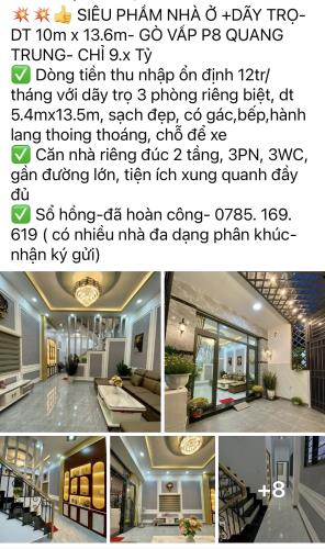 SIÊU PHẨM MỚI MẶT TIỀN-DÒNG TIỀN THỤ ĐỘNG 50TR/TH - THANG MÁY -NGUYỄN VĂN KHỐI-GÒ VẤP. HCM - 9