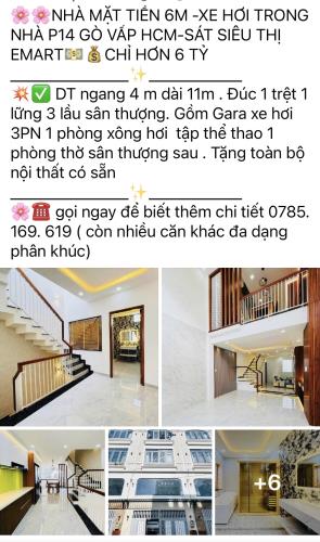 NHÀ MỚI LOÁNG- TIỆN KD- Ở- HXH-6PN- GÒ VẤP .HCM- P16-GẦN MẶT TIỀN  CITYLAND CAO CẤP - 10