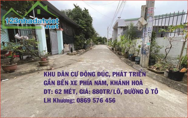 MỞ BÁN 4 LÔ NỀN THỔ CƯ NGAY BẾN XE LIÊN TỈNH KHÁNH HOÀ CHỈ 880TR - 1