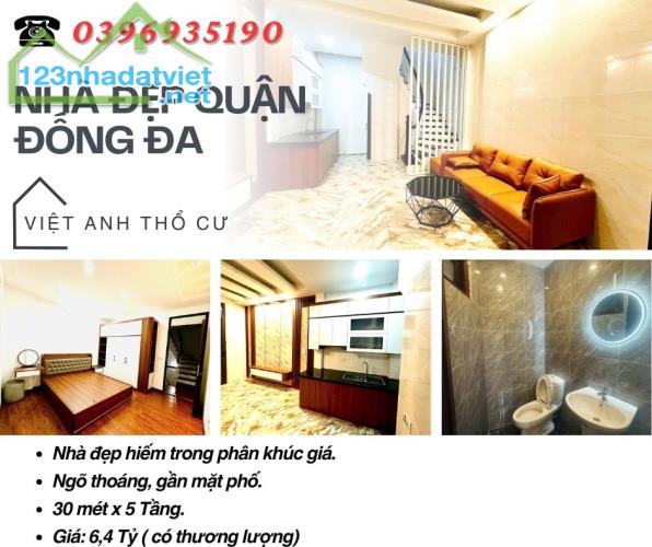 Bán nhà Phố Hào Nam_Sát đường lớn_ Nhà đẹp ở ngay_29mx5T_ Giá: 6.5 tỷ_Lh: 0396935190.