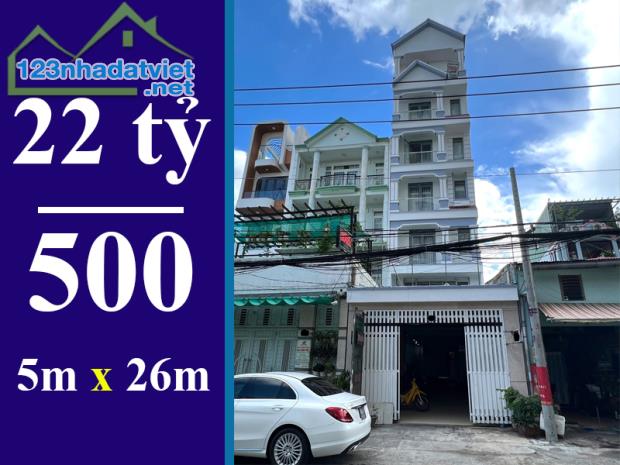 BÁN NHÀ MẶT TIỀN BÙI VĂN BA, QUẬN. 5 LẦU, SÂN THƯỢNG, GIÁ 22 TỶ 500