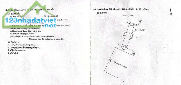 Bán lô đât 87 M mặt đường 30 M Trần Hoàn Hải An - 1